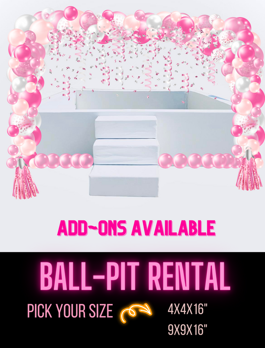 Adult-sized ball-pit rentals: Austin, Texas. 9x9ft rental!